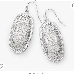 Kendra Scott Elle drop earrings in Rhodium Filigree